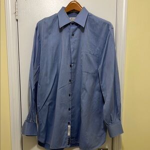 John W. Nordstrom Blue Dress Shirt Short Sleeve